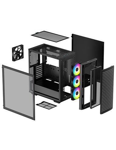 Компьютерный корпус Deepcool CK560, Midi-Tower, ATX PS2 , Чёрный