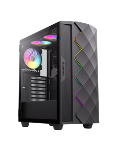 Компьютерный корпус Gamemax Diamond CP BK, Midi-Tower, Без блока питания, Чёрный