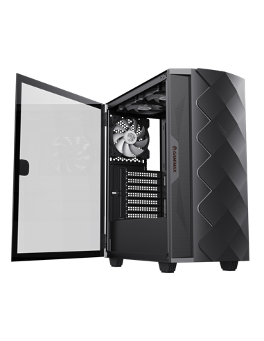Carcasă PC Gamemax Diamond CP BK, Midi-Tower, Fără PSU, Negru