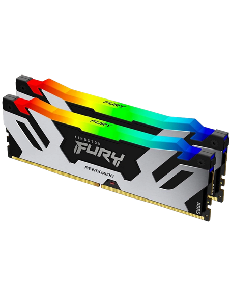 Оперативная память Kingston FURY Renegade RGB, DDR5 SDRAM, 6400 МГц, 32 Гб, KF564C32RSAK2-32 Оперативная память Kingston FURY Renegade RGB, DDR5 SDRAM, 6400 МГц, 32 Гб, KF564C32RSAK2-32