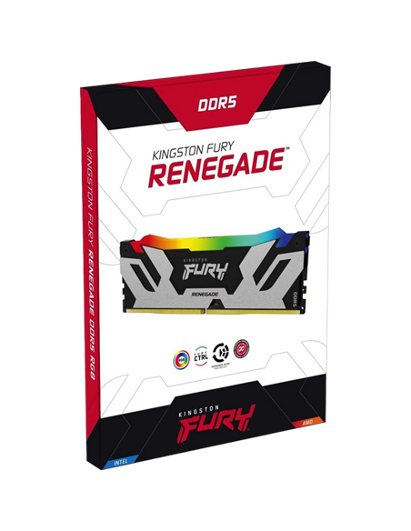 Оперативная память Kingston FURY Renegade RGB, DDR5 SDRAM, 6400 МГц, 32 Гб, KF564C32RSAK2-32 Оперативная память Kingston FURY Renegade RGB, DDR5 SDRAM, 6400 МГц, 32 Гб, KF564C32RSAK2-32