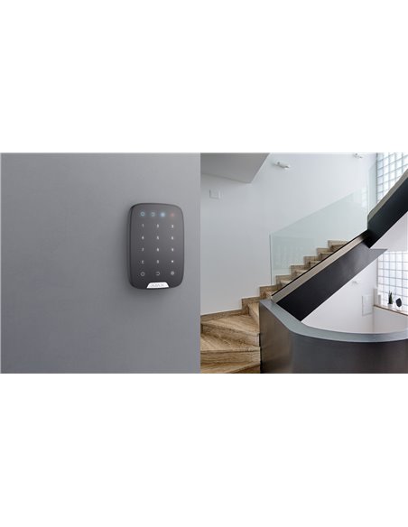 Беспроводная сенсорная клавиатура Ajax KeyPad, Чёрный Беспроводная сенсорная клавиатура Ajax KeyPad, Чёрный