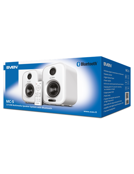 Sistem audio 2.0 CH SVEN MC-5, Alb