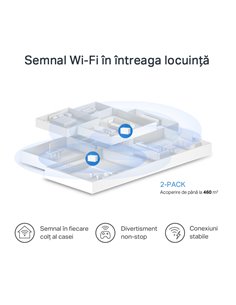 Домашняя Mesh Wi-Fi система MERCUSYS Halo H80X (2-pack), Белый 2