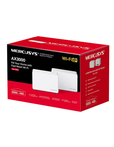 Sistem Wi-Fi Mesh MERCUSYS Halo H80X (2-pack), Alb