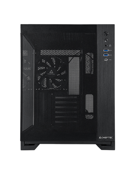 Carcasă PC Chieftec Visio Air, Mini-Tower, Fără PSU, Negru