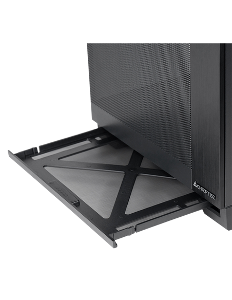Компьютерный корпус Chieftec Visio Air, Mini-Tower, Без блока питания, Чёрный