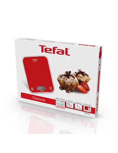 Cântar electronic de bucătărie Tefal BC5003V2, Roșu