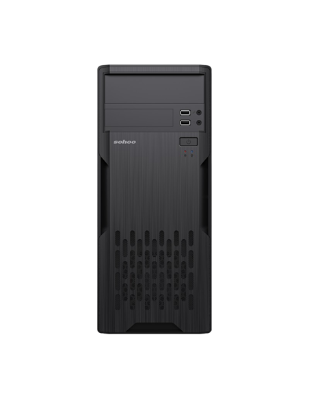 Carcasă PC Sohoo 2810BK, Midi-Tower, ATX, Negru