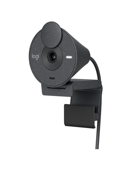 Cameră Web Logitech BRIO 300, Full-HD 1080P, Gri