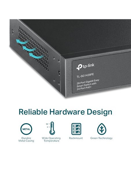 PoE коммутатор TP-LINK TL-SG1428PE, 24x IEEE 802.3af/at