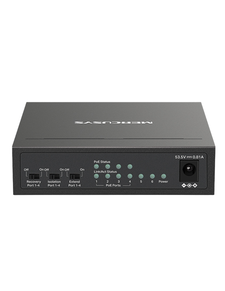 Switch de rețea MERCUSYS MS106LP, 4x IEEE 802.3af/at