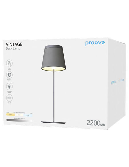 Lampa de birou Proove Vintage, Negru