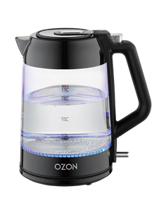 Fierbător electric OZON EKC-1705A-GS, Negru