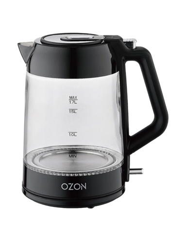 Fierbător electric OZON EKC-1705A-GS, Negru