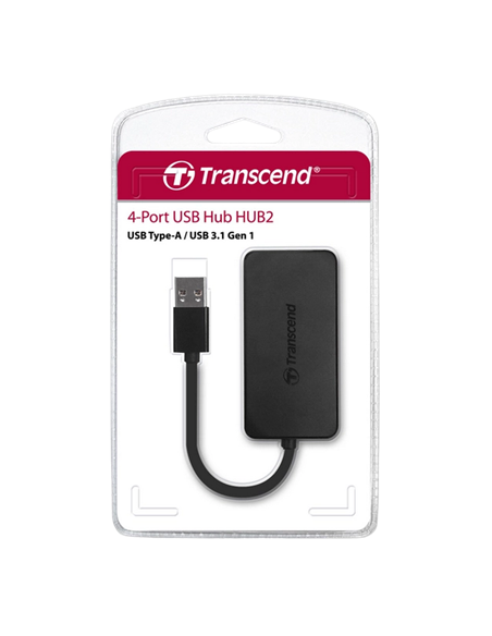 USB-концентратор Transcend HUB2, Чёрный