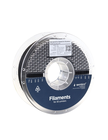 Нить для 3D-принтера Gembird 3DP-PLA1.75HY-01-BK, PLA, Черный, 1.75 мм, 1кг