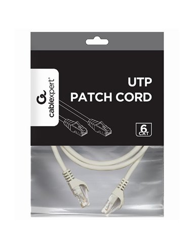 Patch cord Cablexpert PP6U-1M, Cat6 UTP, 1m, Gri