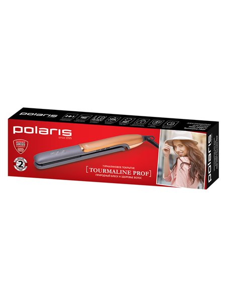 Placă de îndreptat părul Polaris Tourmaline PROF PHSS 2098TTi, Negru | Auriu