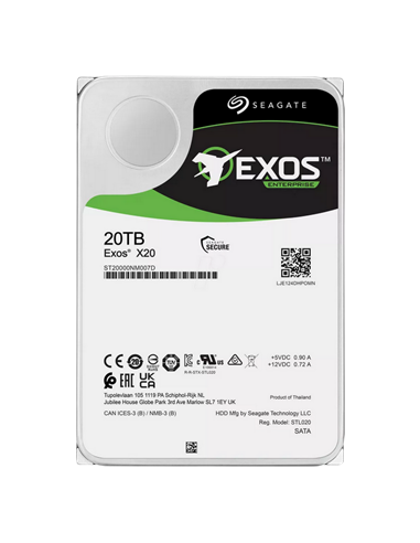 Unitate HDD Seagate Exos X20, 3.5", 20 TB ST20000NM007D-FR