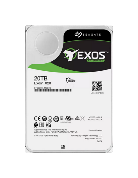 Unitate HDD Seagate Exos X20, 3.5", 20 TB ST20000NM007D-FR