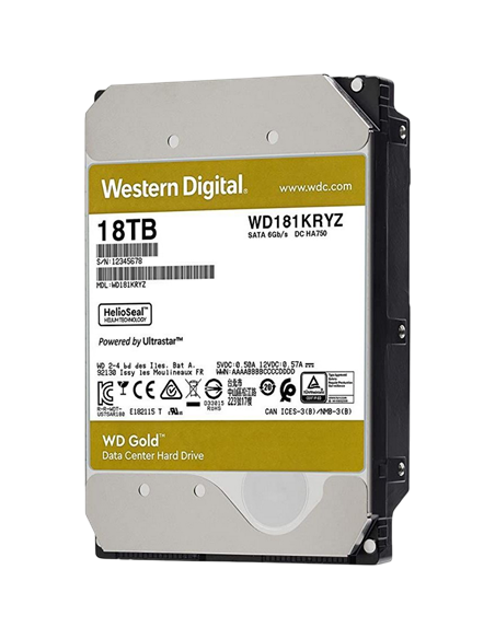 Жесткий диск Western Digital WD Gold, 3.5", 18 ТБ <WD181KRYZ>