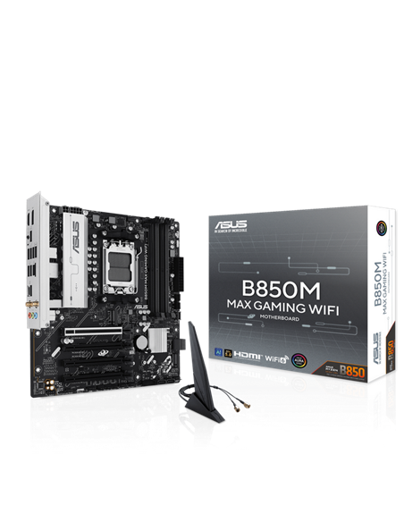 Placă de bază ASUS B850M MAX GAMING WIFI, AM5, AMD B850, Micro-ATX