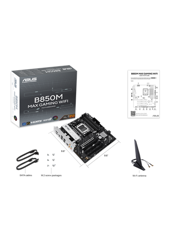 Placă de bază ASUS B850M MAX GAMING WIFI, AM5, AMD B850, Micro-ATX