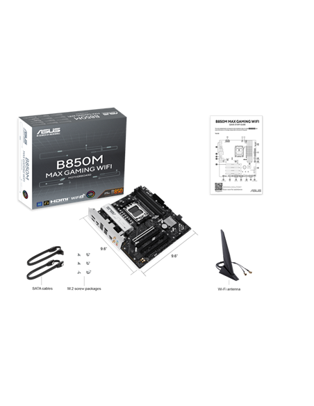 Placă de bază ASUS B850M MAX GAMING WIFI, AM5, AMD B850, Micro-ATX