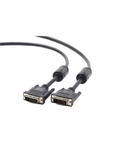 Видеокабель Cablexpert CC-DVI2-BK-15, DVI-D (M) - DVI-D (M), 4,5м, Чёрный