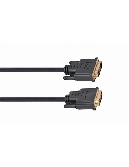 Видеокабель Cablexpert CC-DVI2-BK-15, DVI-D (M) - DVI-D (M), 4,5м, Чёрный