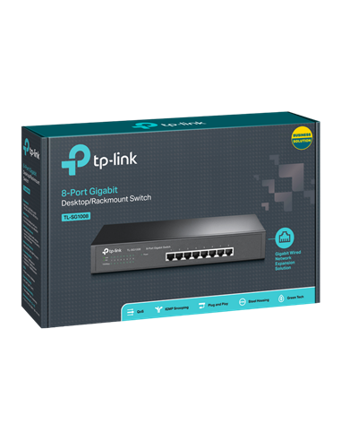Сетевой коммутатор TP-LINK TL-SG1008, 8x 10/100/1000 Мбит/с