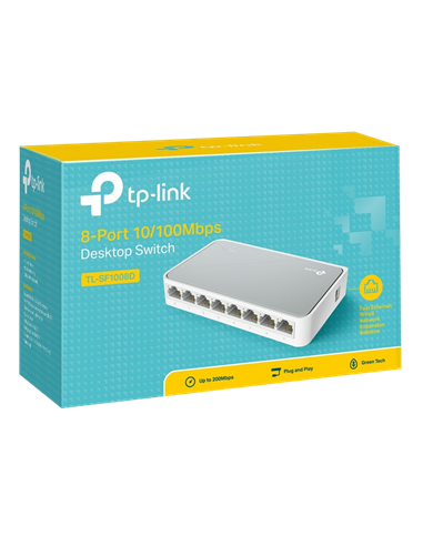 Switch de rețea TP-LINK TL-SF1008D, 8x 10/100 Mbps
