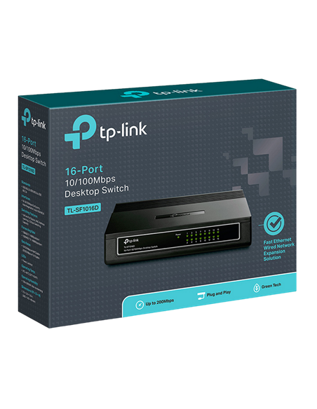 Switch de rețea TP-LINK TL-SF1016D, 16x 10/100 Mbps