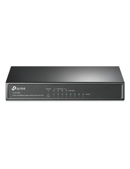 PoE коммутатор TP-LINK TL-SF1008P, 4x IEEE 802.3af/at