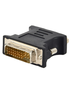 Видеоадаптер Cablexpert A-DVI-VGA-BK, DVI-I (M) - VGA D-Sub (F), Чёрный