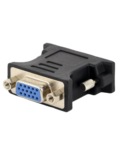 Видеоадаптер Cablexpert A-DVI-VGA-BK, DVI-I (M) - VGA D-Sub (F), Чёрный