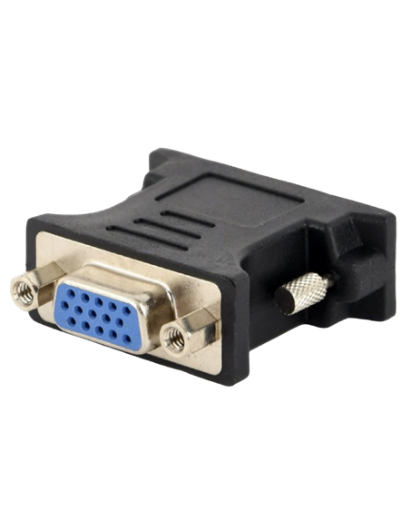 Видеоадаптер Cablexpert A-DVI-VGA-BK, DVI-I (M) - VGA D-Sub (F), Чёрный