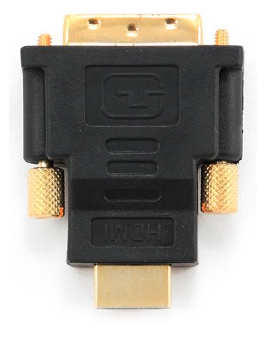 Видеоадаптер Cablexpert A-HDMI-DVI-1, HDMI (M) - DVI-I (M), Чёрный