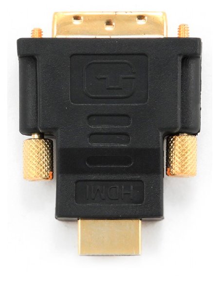 Видеоадаптер Cablexpert A-HDMI-DVI-1, HDMI (M) - DVI-I (M), Чёрный