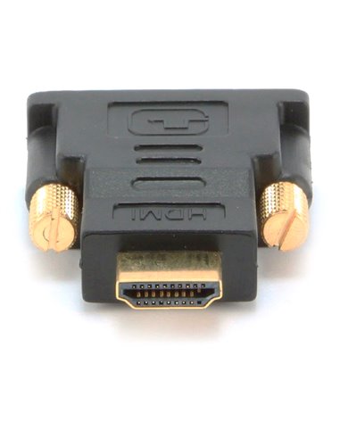 Видеоадаптер Cablexpert A-HDMI-DVI-1, HDMI (M) - DVI-I (M), Чёрный
