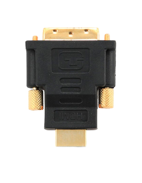 Видеоадаптер Cablexpert A-HDMI-DVI-1, HDMI (M) - DVI-I (M), Чёрный