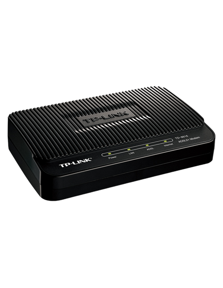 ADSL Модем TP-LINK TD-8616, ADSL/ADSL2/ADSL2 + до 24 Мбит/с, Чёрный