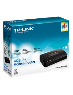 Modem ADSL TP-LINK TD-8816, ADSL/ADSL2/ADSL2 + până la 24 Mbps, Negru 2