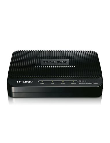 ADSL Модем TP-LINK TD-8816, ADSL/ADSL2/ADSL2 + до 24 Мбит/с, Чёрный