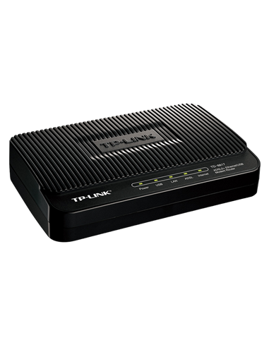 ADSL Модем TP-LINK TD-8817, ADSL/ADSL2/ADSL2 + до 24 Мбит/с, Чёрный