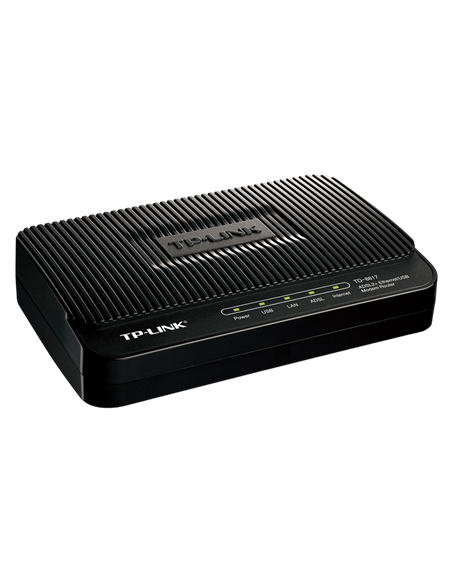 Modem ADSL TP-LINK TD-8817, ADSL/ADSL2/ADSL2 + până la 24 Mbps, Negru Modem ADSL TP-LINK TD-8817, ADSL/ADSL2/ADSL2 + până la 24 Mbps, Negru