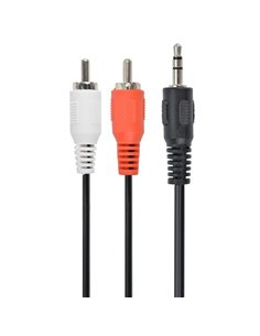 Аудиокабель Cablexpert CCA-458, 3.5mm 3-pin (M) - 2x RCA (M), 1,5м, Чёрный 2