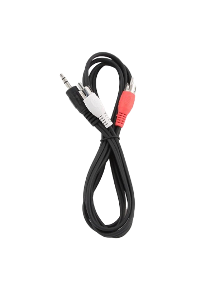 Аудиокабель Cablexpert CCA-458, 3.5mm 3-pin (M) - 2x RCA (M), 1,5м, Чёрный