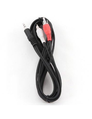 Аудиокабель Cablexpert CCA-458-2.5M, 3.5mm 3-pin (M) - 2x RCA (M), 2,5м, Чёрный